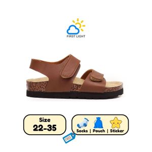 First Light S12 Dark Brown Sandal Anak Balita Gratis Tas Sepatu