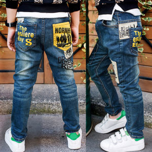 DIIMUU Kids Boys Long Jeans Children Denim Trousers Infant Clothing 5-11 Years