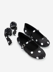 Ballet Flats FIORE BALLERINA Satin Polka Dot TMB of Vascara - Women Flat Shoes