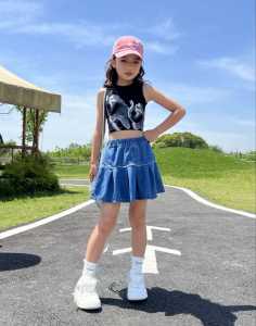 💖Ready Stock💖Kids Girls Jeans Skirt (H38)女童牛仔裙