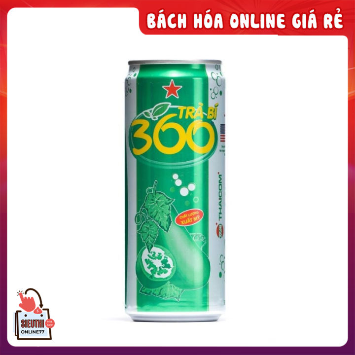 Trà bí đao 360 vị ngọt thanh ko gắt, lẻ 1 lon hoặc lốc 6 lon