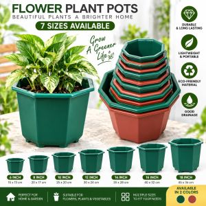 Plant Pot Polygon lightweight at Matibay ang Paso sa Halaman flower pots for plants with Drainage Holes for Indoor Outdoor
