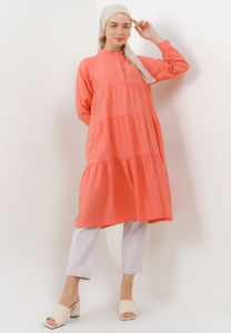 MFMW Rokhaya Midi Dress Gamis Coral