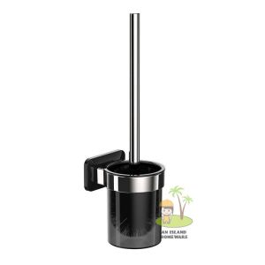 Toilet Brush with Holder Bathroom Cleaning Tool Self Adhesive Wall Mounted