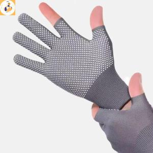 EOY Glue-dot Non-slip Cycling Gloves For Men Outdoor Two-finger Touch Screen Thin Gloves