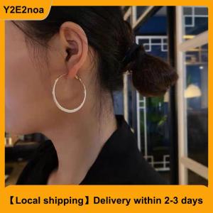 【Local shipping】 1Pair Girl Fashion Earrings Drop Glaze Earrings Exaggerated Circle Earrings Womens High-end French Temperament Hoop Earrings