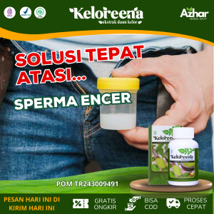 Keloreena Obat Sperma Encer Pengental Sperma Penambah Sperma Kesuburan Pria Ejakulasi Dini