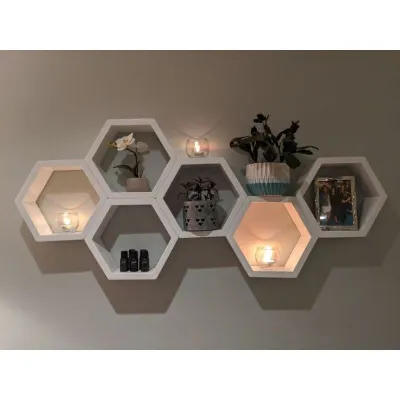 [COD] RAK DINDING HEXAGONAL / RAK DINDING SEGI ENAM MINIMALIS - RAK HIAS DEKORASI RUMAH