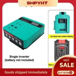 SHPYHT Đa chức năng pin Lithium biến tần DC 18-21V để AC 220V làm việc ngoài trời biến tần với USB thông minh sạc nhanh
