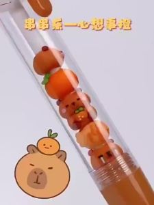 3Pcs/Lot 2026 New Creative Capybara DIY Gel Pen Cute 0.5mm Black Ink Neutral Pens Promotional Gift Office School Supplies