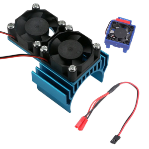 High Speed Cooling Fan For 1 10 Remote Cars Aluminum Motor Heat Sink With Double Blade Waterproof Design