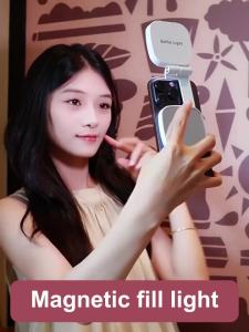 Compatible With Phone Light Rechargeable Portable Mirror LED for Selfie Makeup Video Conference With iPhone Android