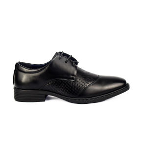 Mens Elegant Black/Brown Leather Lace-Up Formal Shoes for Men MX 24624