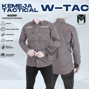 Kemeja Tactical W-Tac Lengan Panjang Pria Wanita Bahan Ripstop Premium PDL Outdoor Lapangan Bisa Custom Bordir