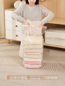 No Pump Vacuum Storage Bags Reusable Vacuum Compression Bags Hand Press Seal Bags for Travel UseFast Shipping