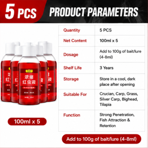Red Worm Liquid Attractant 100ml Fish Bait Additive Freshwater Carp Tilapia PH Stock COD