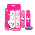 SOS Plus Hello Kitty P1 KTM02 พลาสเตอร์PE ปิดแผล ลายเฮลโล คิตตี้ ขนาด 1.9x7.2 ซม บรรจุ 8 แผ่น [1 กล่อง] GG 5309. 