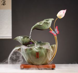 Thác Khói Trầm Hương Thác Nước Phong Thủy Trang Trí Nhà Cửa Tặng Kèm Nụ Trầm Khói Ngược