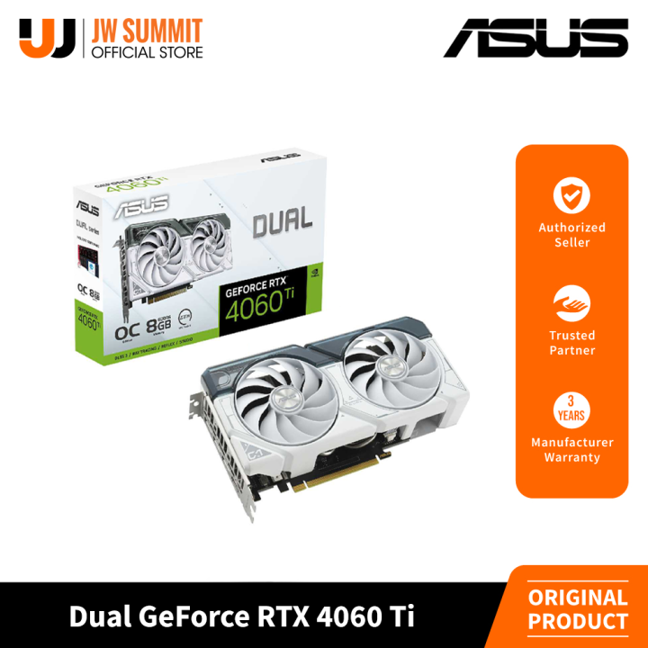 Asus Dual GeForce RTX 4060 Ti White OC Edition 8GB GDDR6