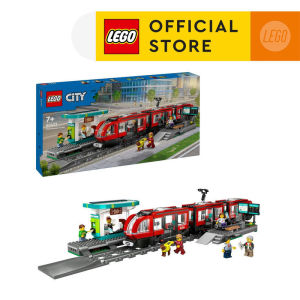 LEGO City 60423 Downtown Streetcar and Station (811 Pieces) Mainan Building Block Toys