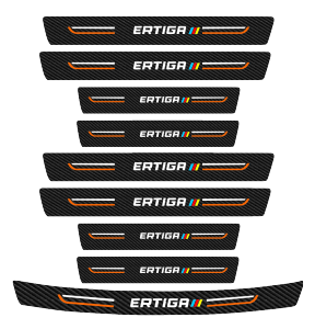 sticker sill plate carbon 3d mobil ertiga sticker karbon 3d pelindung pijakan bumper bagasi suzuki ertiga PREMIUM