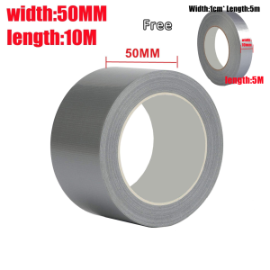 5CM/10M Duct Tape Heavy Duty Silver Strong Flexible No Residue thermal Industrial Professional Waterproof