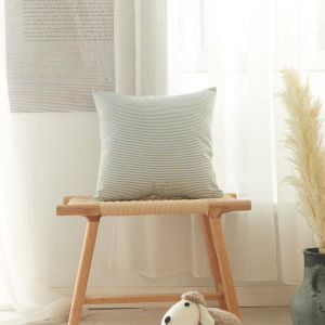 Polyester Cotton Generous Plaid Stripe Pillowcase Home Decor Sofa Car Square Blue 45X45CM/30X50CM Cushion Cover