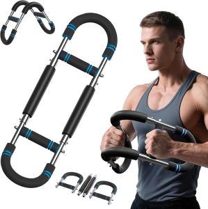 Twister Arm Trainer Adjustable Resistance Spring Workout Bar for Chest Arms Shoulders and Forearms Muscle Training Portable Home Fitness Equipment Upper Body Strength Trainer
