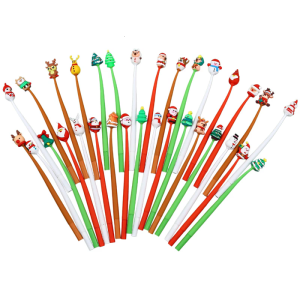 10 Pcs Christmas Gel Pen Black Ink Gel Pen 0.5mm Holiday Pen with Comfortable Grip For Note Taking Journaling