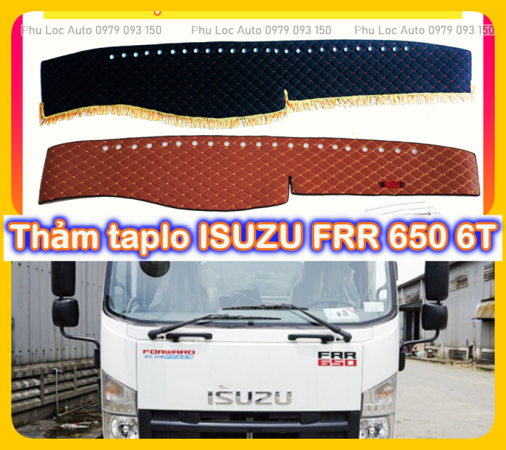 Thảm da cacbon lót taplo xe tải ISUZU 6T5 6 TẤN 5 FRR650 xưởng may thảm ...