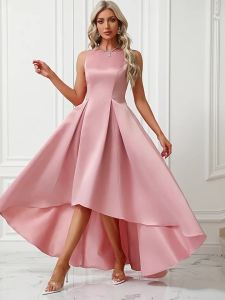 2023 Cross-Border Foreign Trade Womens Elegant Lady Satin Large Skirt Barbie Princess Dress Slim-Fit Evening Dress Dress ㏇L0514