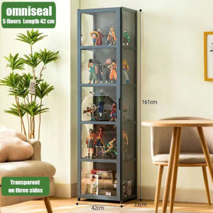 Grey 4/5Layers Ready Stock Hand-Made Display Cabinet Bamboo Acrylic Display Stand Display Cabinet