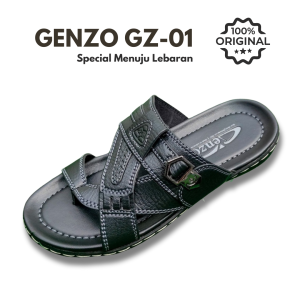 Sandal Pria Japit Kulit GZ-01 Sendal Jepit Pria Dewasa Kulit Outsol Full Jahit / Stik kuat kekinian untuk lebaran