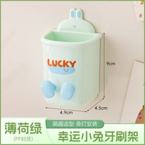 Organizer Easy to Install Fine Polishing Toothbrush Holder Multi-style Easy Draining Cute Styling