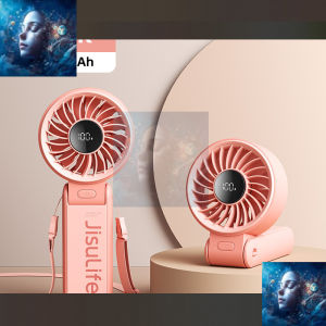 Handheld Fan 7 Portable Folding Mini Fan 5000mAh 5 Gears Adjustable Small Handheld Fan Strong Wind Silent