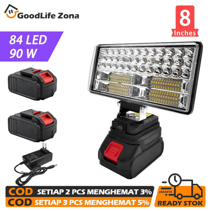 Lampu Baterai Litium Led Lampu Cordless Antarmuka Baterai Lazada Indonesia