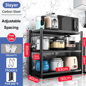 MHL 3/4/5 Tier Boltless Kitchen Shelf Movable Kitchen Rack Multi-layer Kitchen Storage Rack Organizer
