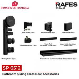 [PAKET] AKSESORIS PINTU KACA GESER KAMAR MANDI BATHROOM SLIDING GLASS DOOR ACCESSORIES RAFES // SP 6511 SP 6512