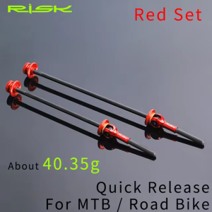 RISK Mountain Bike Quick Release Rod Titanium Alloy Shaft Carbon Fiber Titanium Axle Road Wheel Set Hub Tie Rod