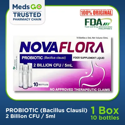 NOVAFLORA Probiotic Supplement 1 Box - Bacillus Clausii 2 Billion