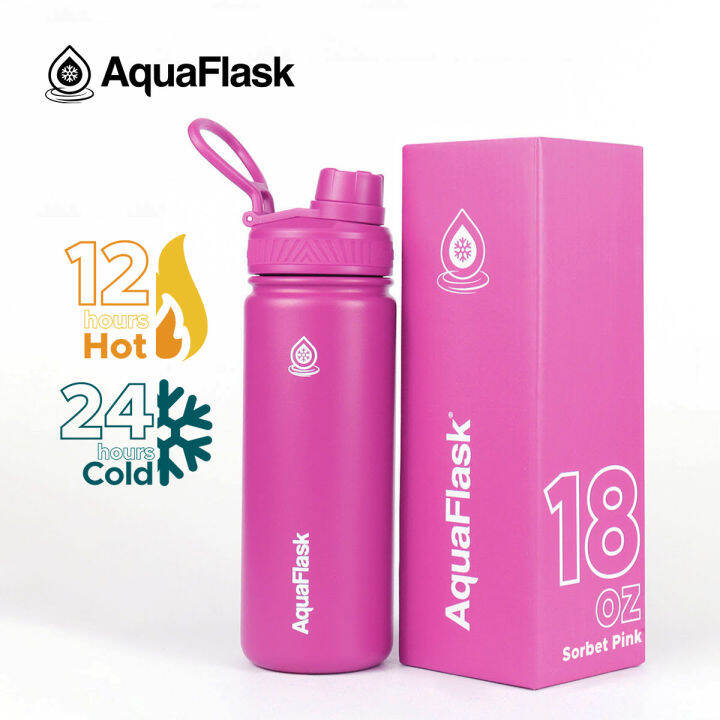 AQUAFLASK (18oz) Aqua Flask Wide mouth w/ flip cap Vacuum Insulated ...