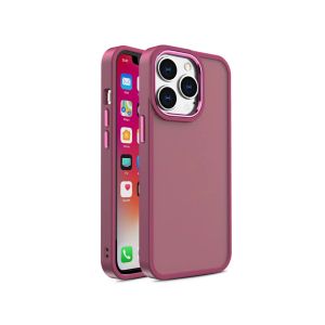 Luxury Matte Casing iPhone 11 Pro Max iPhone 12 Pro Max iPhone 13 Pro Max iPhone 14 Pro Max Premium Metal Lens Hard Case Cover Anti Fingerprint iP