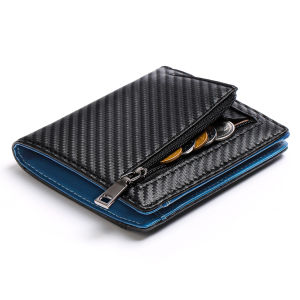 AEGAEKEAO Carbon fiber mens wallet high-quality anti-scan wallet PU Leather coin purse manufacturer in stock