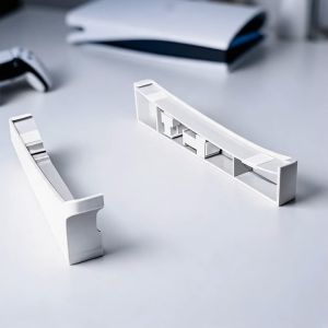 For PS5 Slim Horizontal Holder with Hub Base Stand Holder 4 USB 2.0 Ports for Playstation 5 Slim Disc&Digital Edition