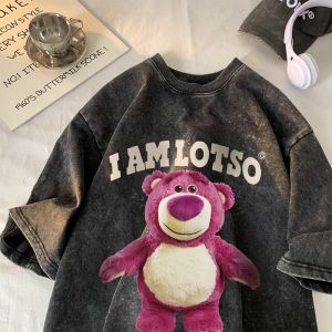 I AM LOTSO T SHIRT WASHED BLACK ATASAN WANITA