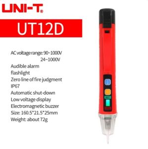 แท้  ส่งจากไทย  UNI-T UT12D  UT12E  UT12M เครื่องตรวจจับแรงดันไฟฟ้า AC แท่งดินสอแบบไม่สัมผัส ปากกาไฟฟ้า 24V-1000V
