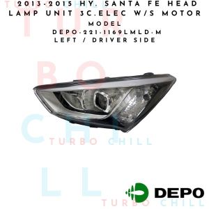 DEPO-221-1169MLD-M 2013-2015 HY. SANTA FE HEAD LAMP UNIT 3C.ELEC W/S MOTOR