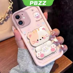 Feadship Case for samsung a06 a04 a04s a04e a05s a05 a07 A17 a16 5g phone casing Softcase shockproof Cover new design aesthetic with holder 360 ° makeup mirror cute cat for boys JTXMMZJ2