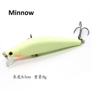 Minnow minow popper popeer crank bait pencil lure GID untuk malam hari