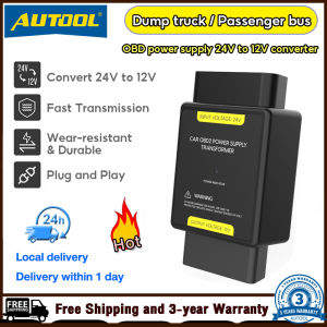 【Local Shipment】AUTOOL OBD 24V to 12V Adapter Input Voltage 24V to Output Voltage 12V OBD2 Adapter Connector